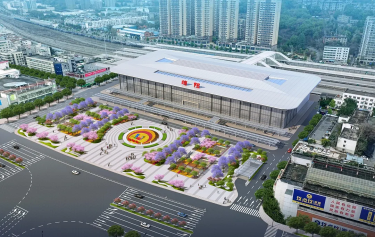 項目動態(tài) | 綿陽火車站站前廣場及周邊配套設(shè)施建設(shè)項目進入實質(zhì)性施工階段