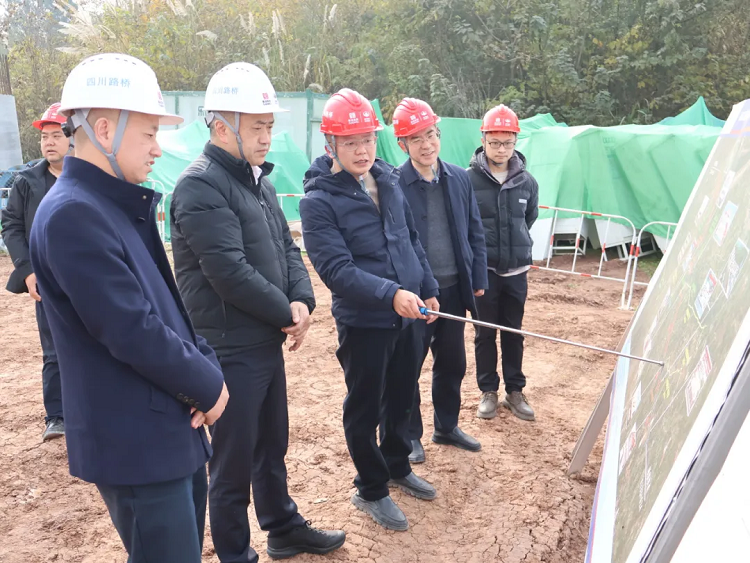 四川路橋黨委委員，路橋集團黨委書記、 董事長張航川一行赴成渝擴容ZCB5項目開展調(diào)研